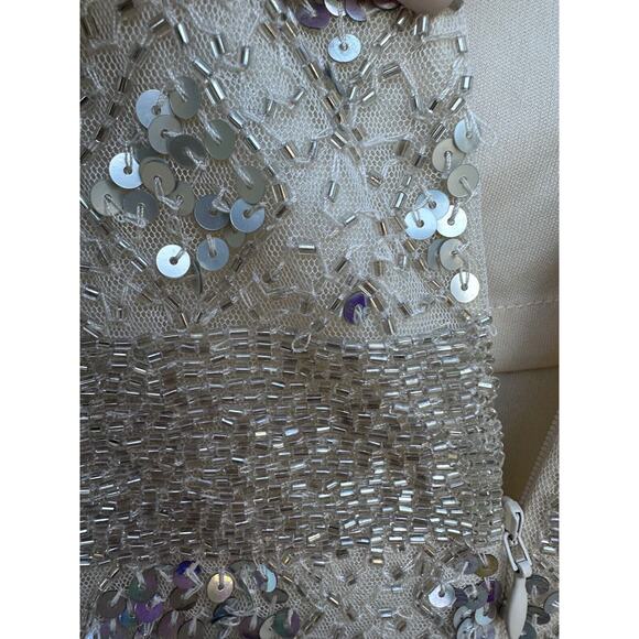 New Mac Duggal Nude Long Sleeve Sequin Embellished Trumpet Gown Sz 8 $598 Formal - Picture 7 of 16